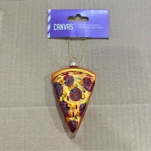 Glass Pizza Ornament